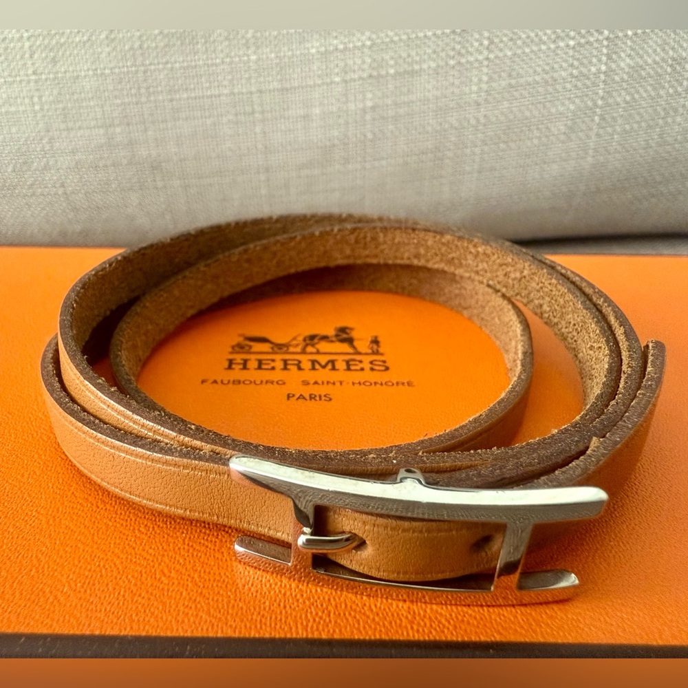 HERMÉS Api2 Triple Wrap Leather Bracelet
